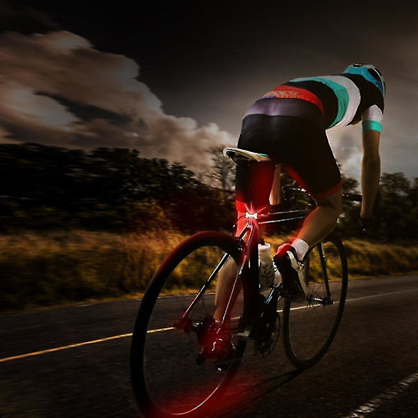 LED Cykel Baglygte Bike Advarselslampe Rund Hjerte USB