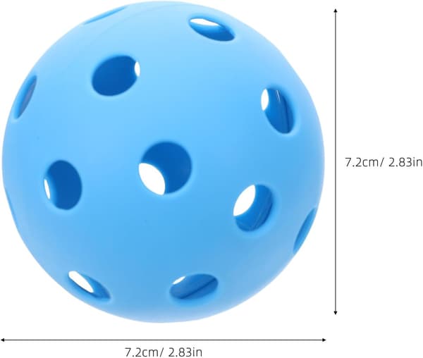 12 stk. Mini Popper-bolde 72 mm blå hule bløde baseballbolde i plast letvægts træningsbaseballbolde