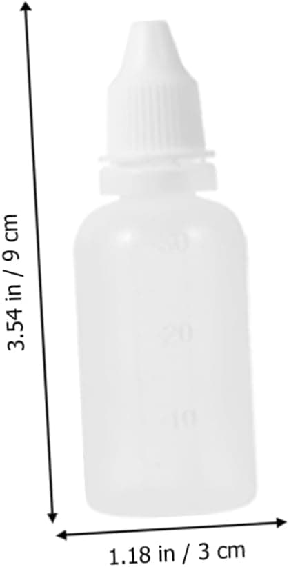 Plast øyedråpeflaske 30 ml med barnesikker kork, dråpeflasker