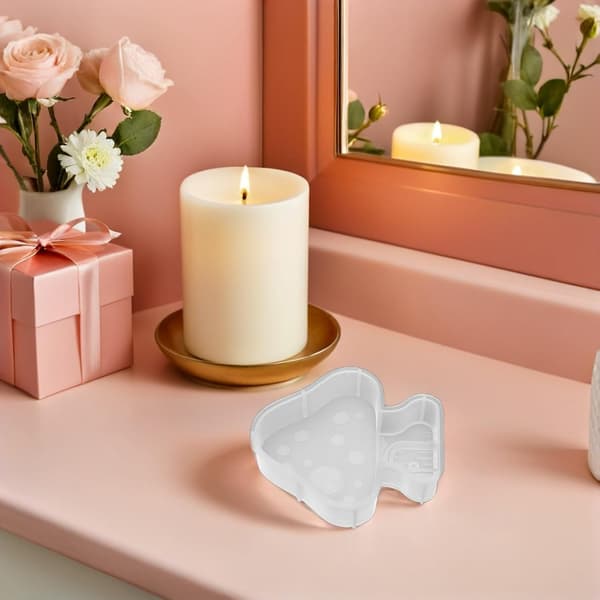 2 stk 3D sopplys silikonformsett for DIY håndlaget duftlys