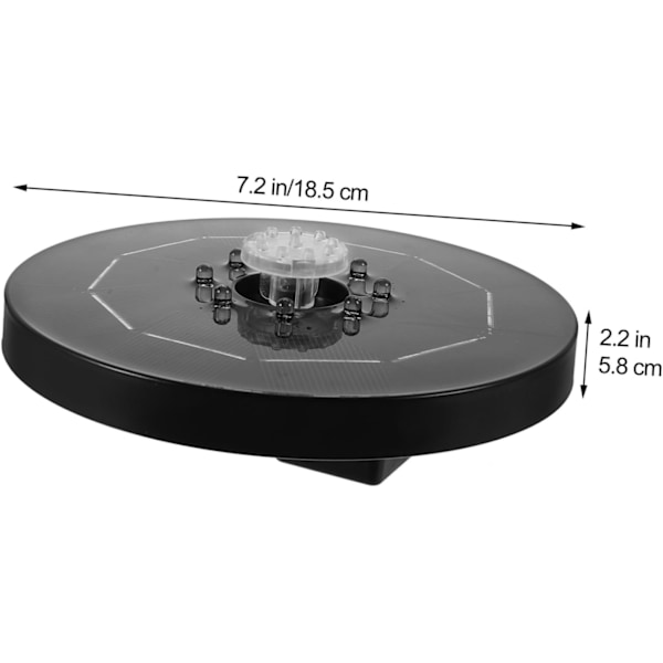 3W aurinkovoimalla toimiva vesipumppu lintukylpyyn LED-yövalolla, 800 mAh akku, helppo asentaa