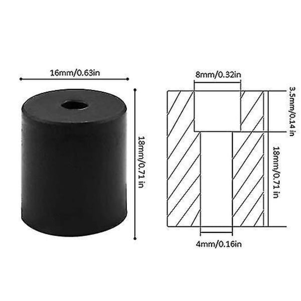 3D Printer Nivelleringsdele 8 stk Silikon Søjle 18mm Montering