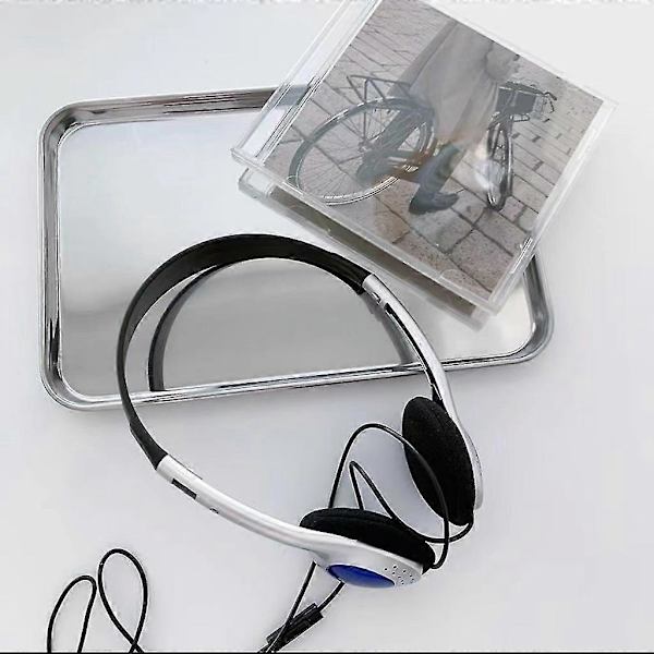 Hovetelefoner Y2k Personlighed Retro Headset Sort Mode Stil Headset Over Øre Silver