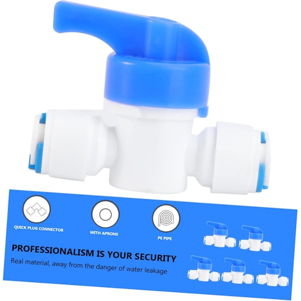 2st Mini Snabbkoppling Push Tee Koppling 1/4 Od Rör Kulventil för System