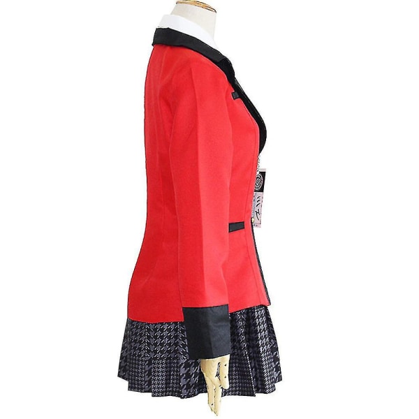 Kakegurui Cosplaydräkt för Kvinnor - Jabami Yumeko Anime Kakegurui Kirari Momobami Uniform Set S