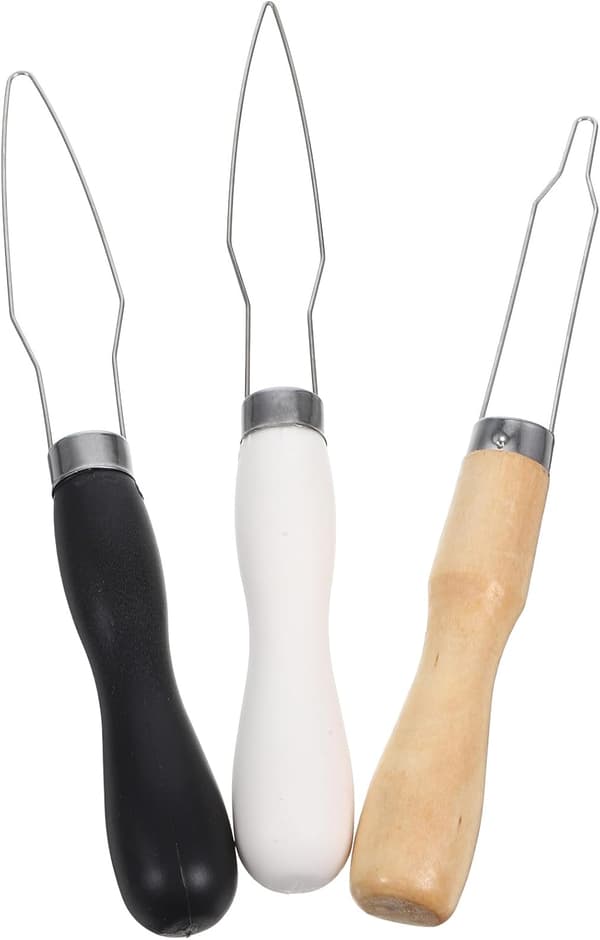 3 stk. knappetråderverktøy for knapper til sying, DIY og elastisk tråding