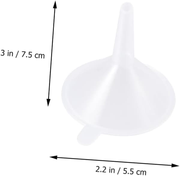 10 st förtjockade plasttrattar för eteriska oljor parfymflaskor liten tratt för hemköksbruk