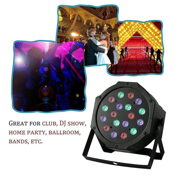 18w 18led RGB-sekoituslavavalo 6 kanavaa Party Dj