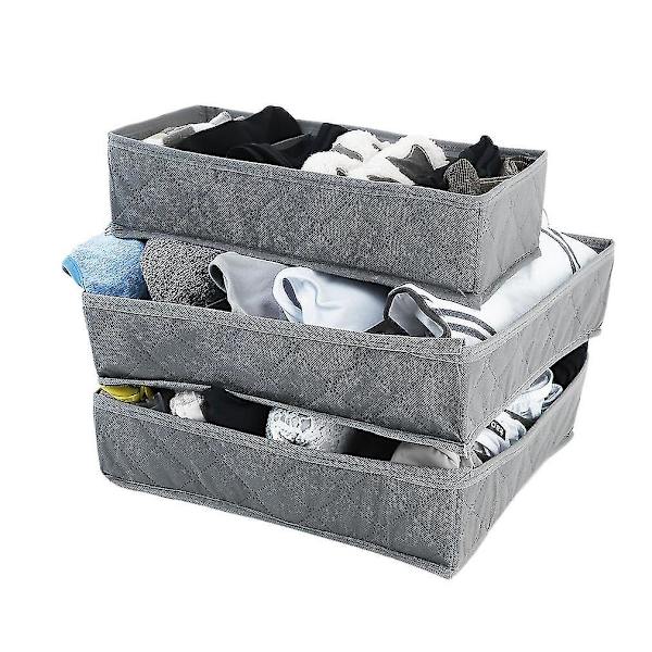 3-pack Underkläder, BH, Strumpor, Delare, Förvaringslådor