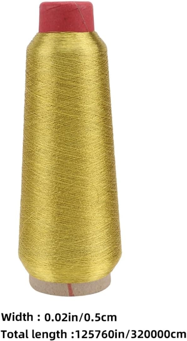 Metallisk broderitråd 150d polyester sytråd 2 ruller gull