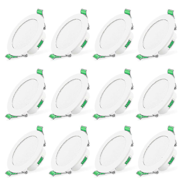 12 stk. 7W Hvid LED Nedhængte Loftlamper Slanke Spotlys dm.17