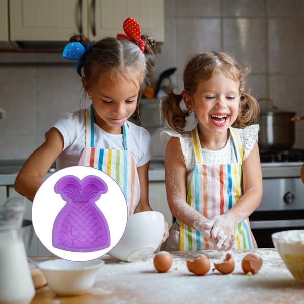 Havfrueformet bageform Non-stick bageform Silikone tegneserie cupcake bageform Nem at afforme