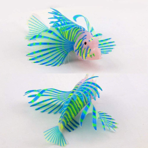 Falsk Lionfish Sjøhest Akvarium Dekor Ornament Lysende Flytende
