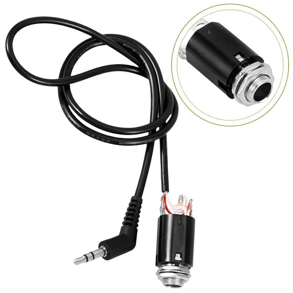 Gitarrpickupkabel med 6,35 mm jack för akustisk gitarr EQ, stabil anslutning