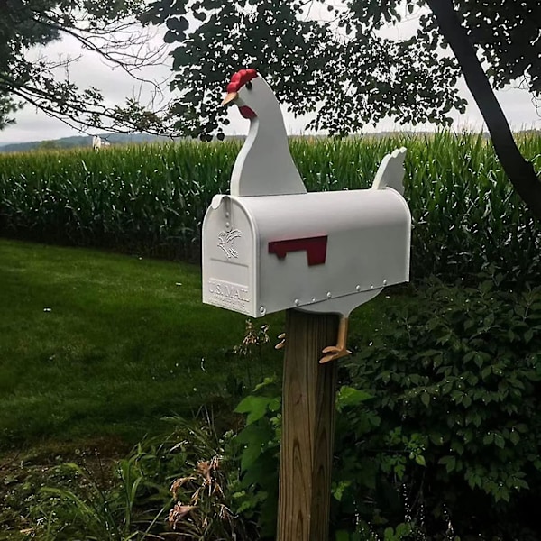 Ny Unik Hest Ko Kylling Postkasse, Moderne Postkasser Kreativ Personlig Postkasse Til Havehave Dekoration, Gave Til Hestgård Eller Hesteelsker Chickens