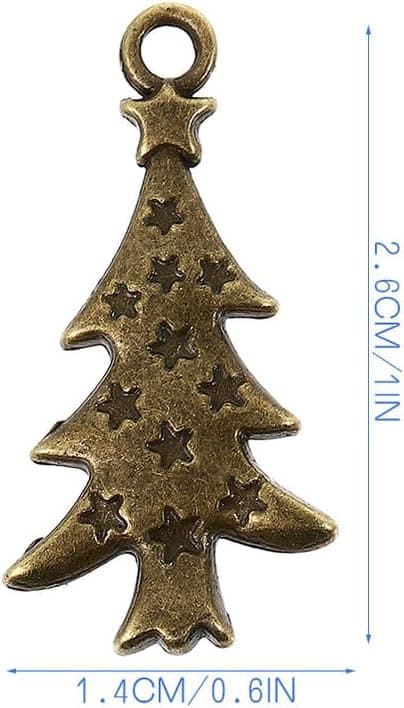 100 stk. DIY stjernevedhæng tilbehør juletræ julehalskæde charms