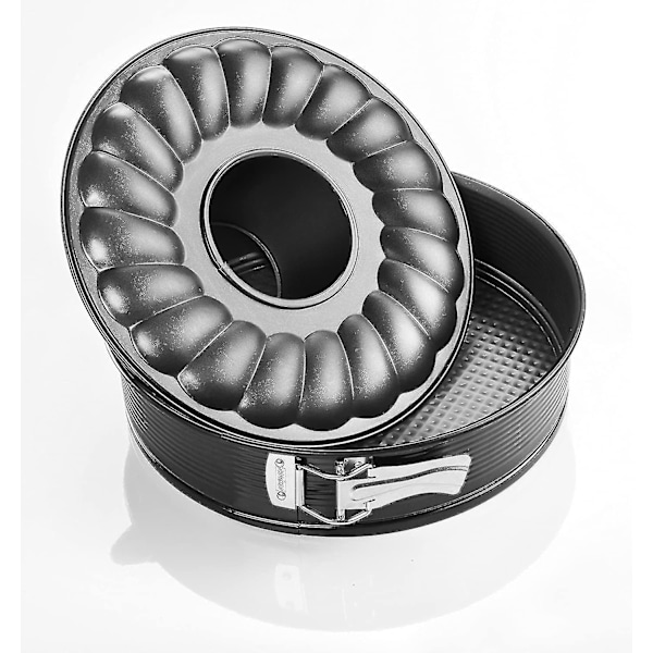 Springform Bakform, Springform Kronform, Rund Bakform, Rostfritt Stål, Svart, 24 X 24 X 6.5 Cm