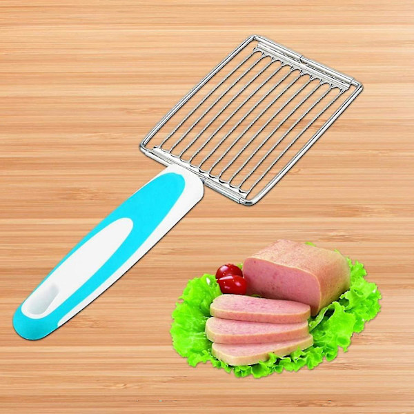 Tomat Kutter, Rustfritt Stål Lunsj Kjøtt Kutter Skinke Frukt Tomat Ost Kjøkken Myk Mat Kutter Verktøy (blå)