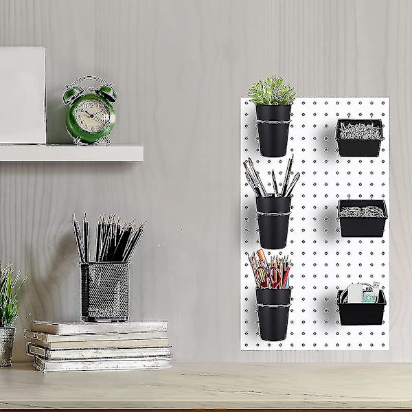6 Sæt Pegboard-Beholdere Pegboard-Kopper Med Kroge, Pegboard-Krog-Sortiment, Kroge Til Pegboard-Kop Ho (haoyi)-yuhao
