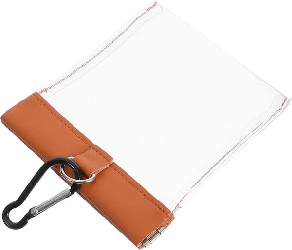 Golf Tee Oppbevaringspose med Automatisk Lukkeklips Bærbar PU Golf Tee Holder Organizer