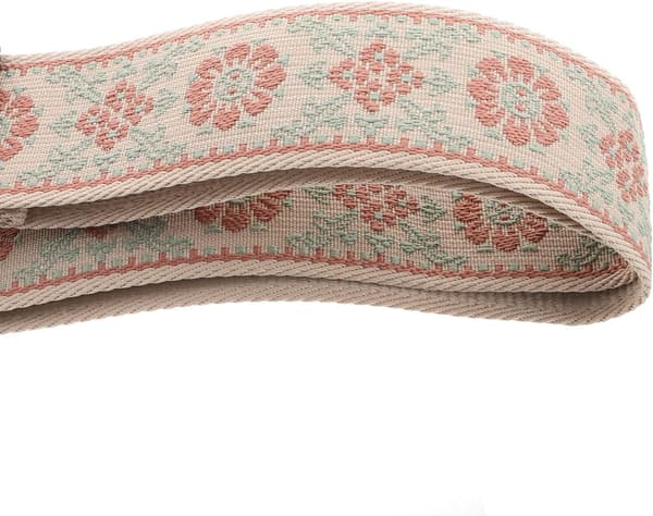Etnisk justerbar gitarrrem Bred bekväm crossbody för akustisk gitarr bas ukulele-spelare