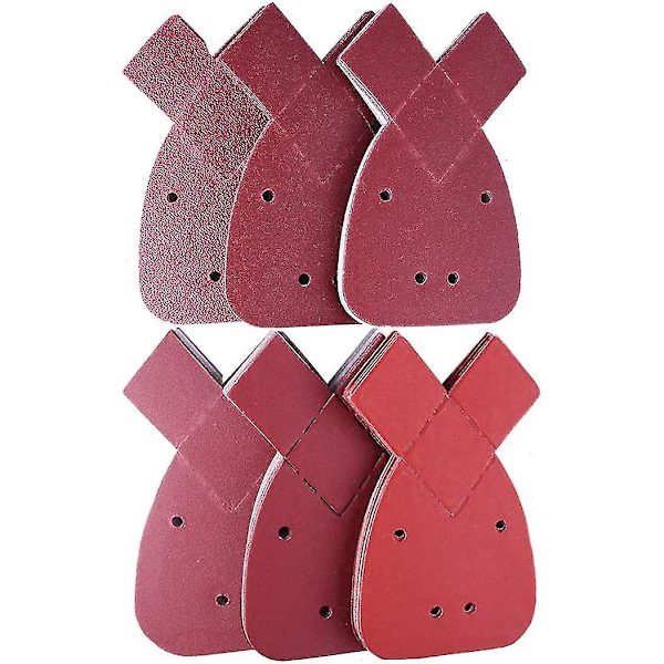 48 stk. Mus-sandpapir, 140mm Sandpapir, 4 Hull, 8 x 40/60/80/120/240 Korn