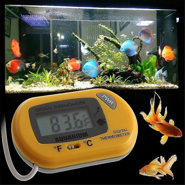 LCD digitaalinen kalaakvaariolämpömittari Vesiterraario