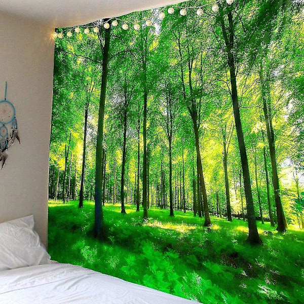 150x150cm Vihreä Metsä Tapetti Seinäkoriste Ripustus Kangas