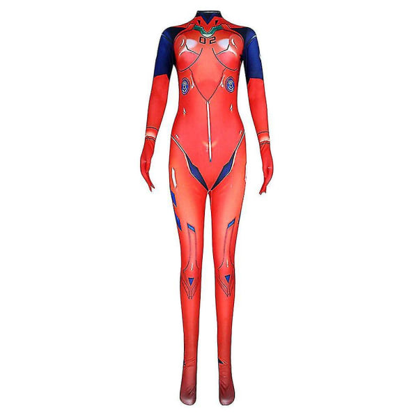 Asuka Langley Bodysuit Naiset Punainen Puku Anime Fanci Up Jumpsuit Puku S