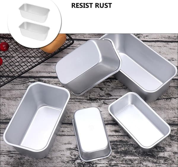 2 stk. dyb bageform rektangulær toastform non-stick toastform zinklegering