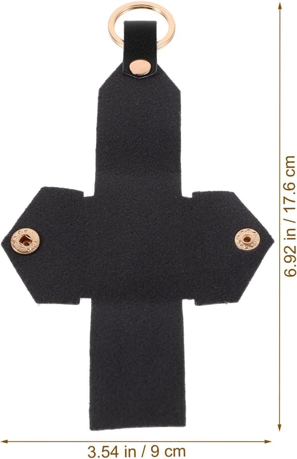 Nøkkelring i skinn med minifotoholder for 1-tommers bildeinnsats, solid PU-materiale