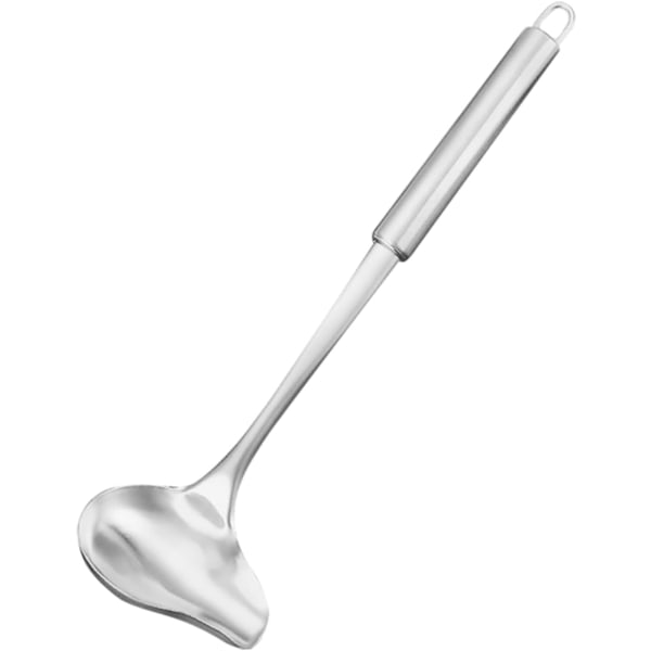 Elegant Soppslev Sked Hällpip Metall Såsslev Svart Serveringsskedar Lätt Rengöring