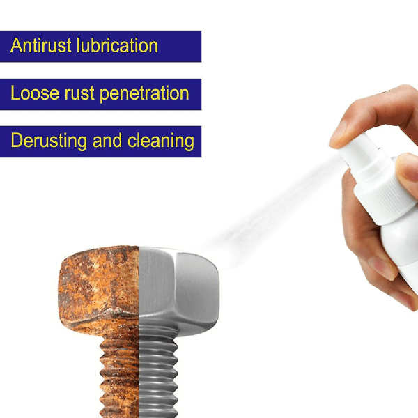 Kraftful Hurtig Rustfjerner Spray, Multifunktionel Rustfjerner Poleringsmiddel 30ml/50ml