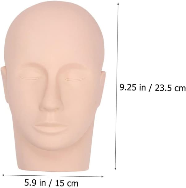 Vipper Mannequin Hode for Øyenvippeforlengelse Praksis, Silikon Sminke Mannequin Hode