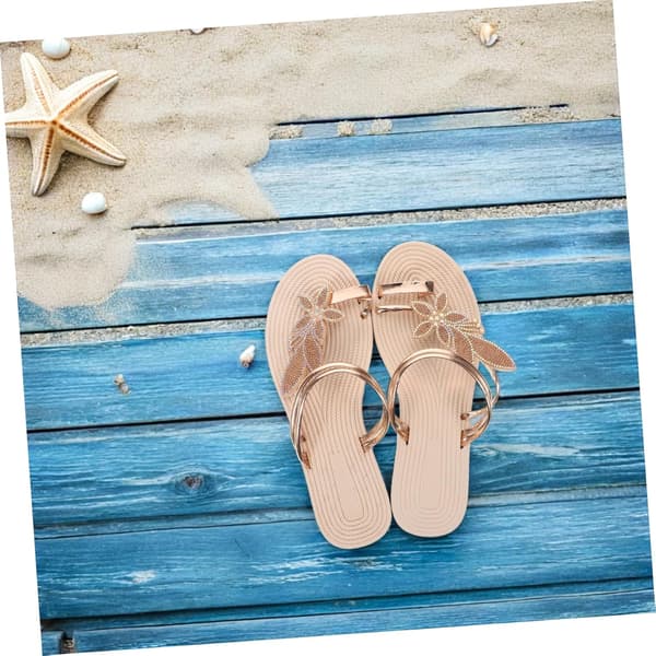 Flade strandhjemmesko - Dame Boho Bladstil Tåringssandaler