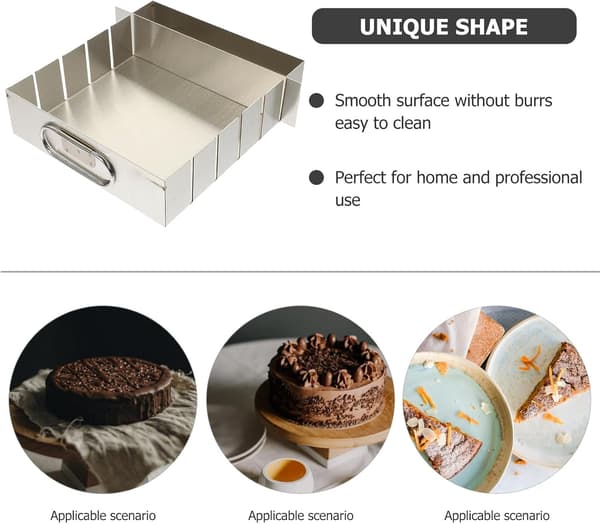 Nougat Candy Making Mold Nougat Cut Pan Rustfritt Stål Rektangulær Skillevegg Design