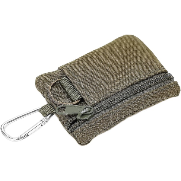 Liten veske, utendørs mini lommebok, bærbar mini nøkkelkort etui med karabinkrok, liten lommebok