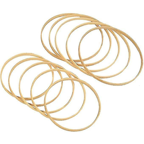 10 stk Tre Bambus Blomsterkrans Makrame Ringer