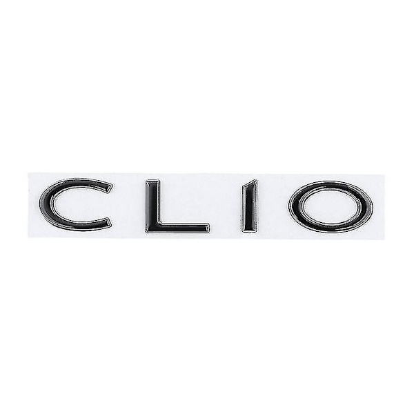 3D Metall Emblem Badge Dekaler Baklucka Clio Märkning Passar För Renault Modifierad Kaross Klistra Med Clio Metall Bakre Etiketter -bp Silver