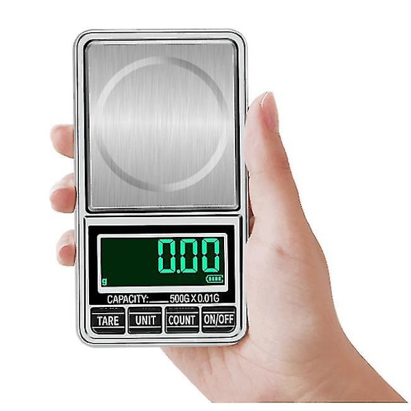 0,01g-1000g LCD Fickvåg USB Smyckesvåg