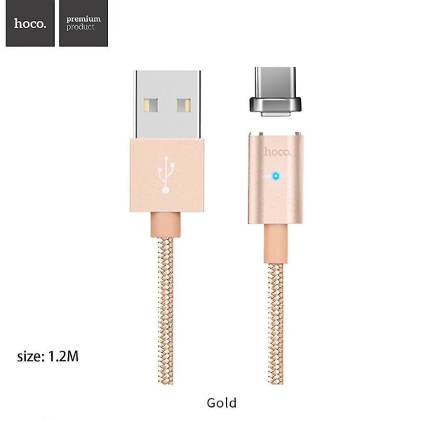 Hoco U16 1.2m USB Type-C Magnetisk Lading Nylonlader