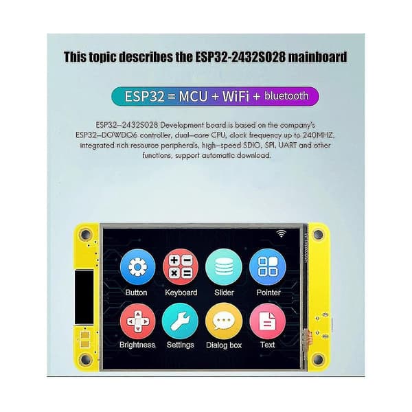 Esp32 Udviklingskort Wifi Bluetooth 2,8 Tommer 240x320 Smart Display Tft Modul Touch Screen-yuhao