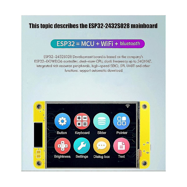 Esp32 Utvecklingskort Wifi Bluetooth 2,8 Tum 240x320 Smart Display Tft Modul Pekskärm-yuhao