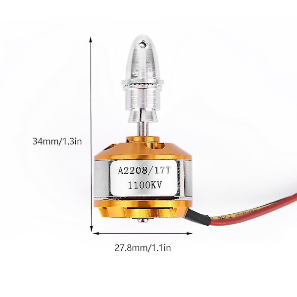 A2208 Børsteløs Motor til Multirotor Fly