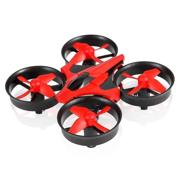 Rød Mini UFO Quadcopter Drone med LED-lys