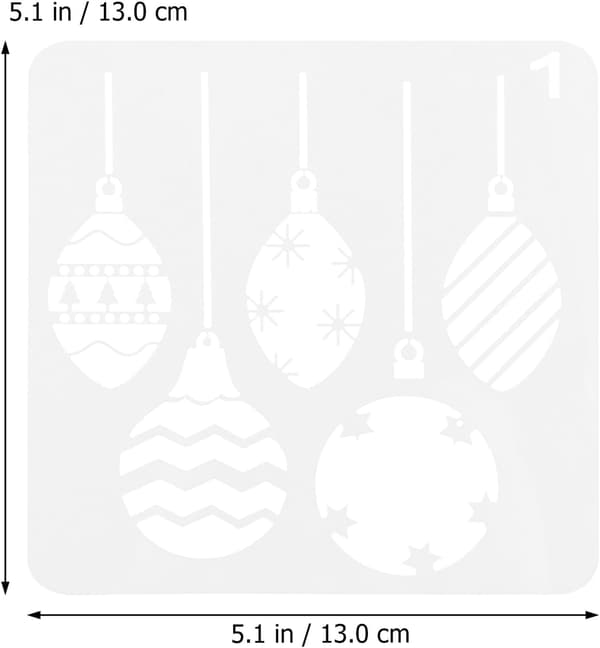 8 st julschabloner mallar målningsmallar ihåliga DIY-ritningar