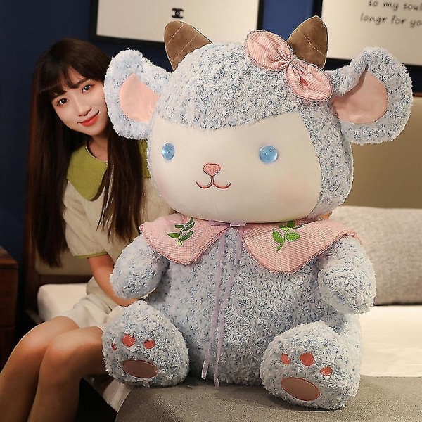 1kpl 22-60cm Kawaii Lolita pehmonukke Ihana lampaiden täytetyt pehmolelut tyttömäiset koristeet lapsille 60cm Blue