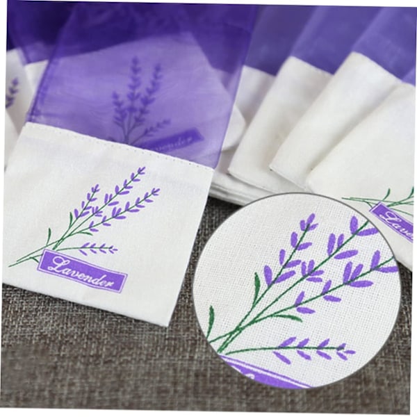 6 stk. Blomsterprint Lavendelposeposer Tomme Duftposer