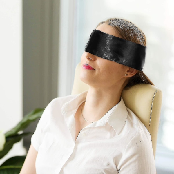 2 Stk Satin Eye Mask Sleep Blindfold 150cm Justerbar