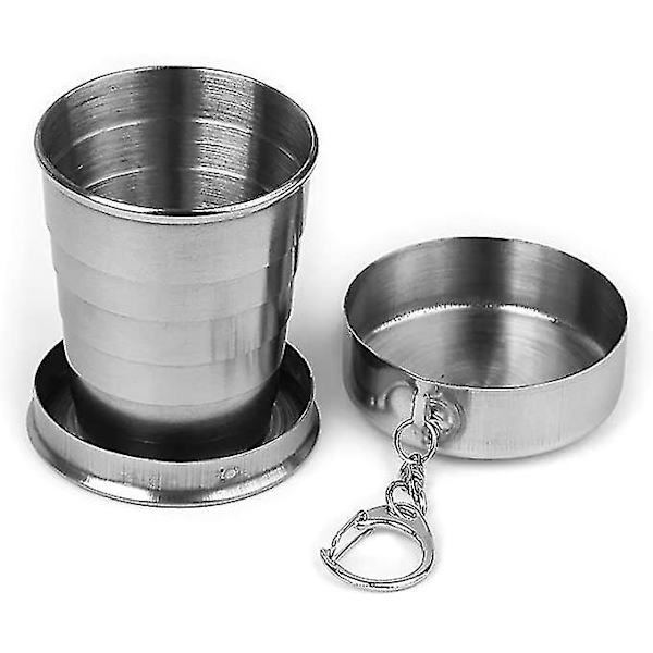 Sammenleggbar kopp i rustfritt stål for camping